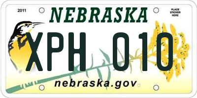 NE license plate XPH010