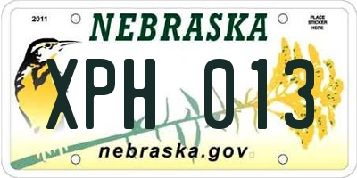 NE license plate XPH013