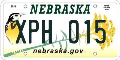 NE license plate XPH015