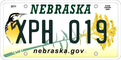 NE license plate XPH019