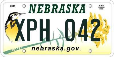 NE license plate XPH042