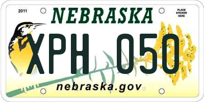 NE license plate XPH050