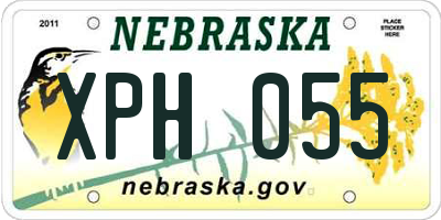 NE license plate XPH055
