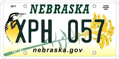 NE license plate XPH057