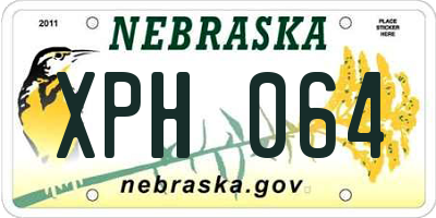NE license plate XPH064