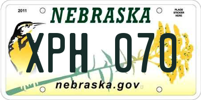 NE license plate XPH070