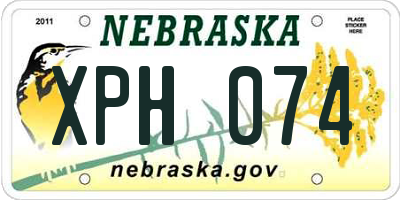 NE license plate XPH074