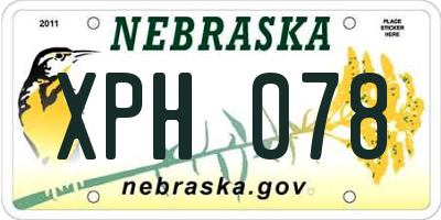 NE license plate XPH078
