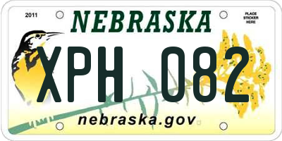 NE license plate XPH082