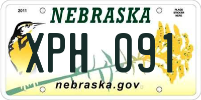 NE license plate XPH091