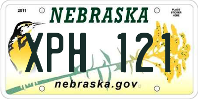 NE license plate XPH121