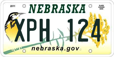 NE license plate XPH124