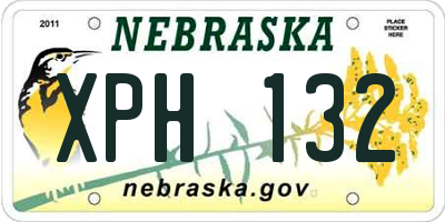 NE license plate XPH132