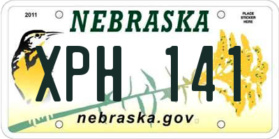 NE license plate XPH141