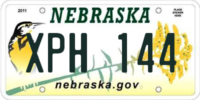 NE license plate XPH144