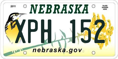 NE license plate XPH152