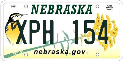 NE license plate XPH154