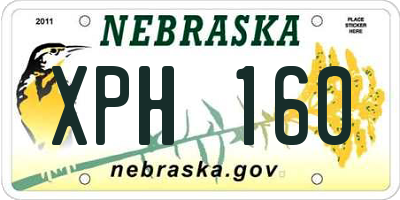 NE license plate XPH160