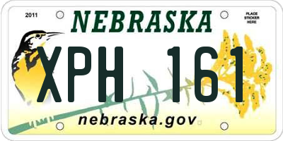 NE license plate XPH161