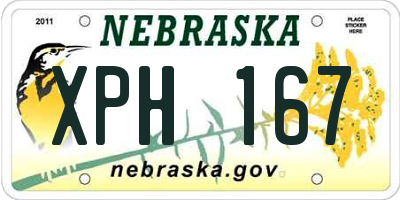 NE license plate XPH167