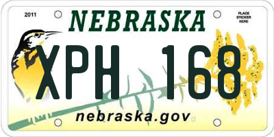 NE license plate XPH168