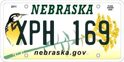 NE license plate XPH169