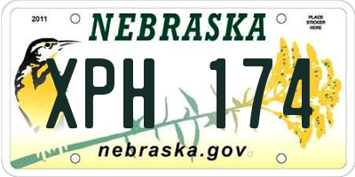 NE license plate XPH174