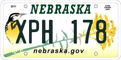 NE license plate XPH178