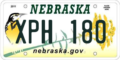 NE license plate XPH180