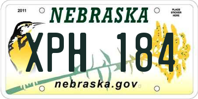 NE license plate XPH184