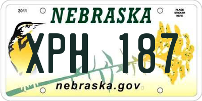 NE license plate XPH187