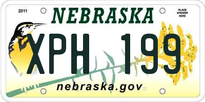 NE license plate XPH199