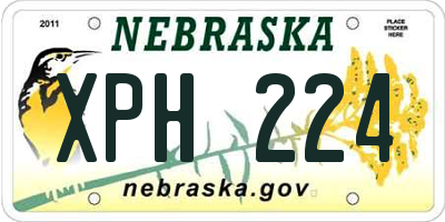 NE license plate XPH224