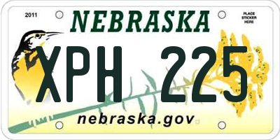 NE license plate XPH225