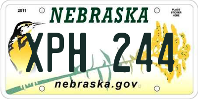 NE license plate XPH244