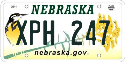 NE license plate XPH247