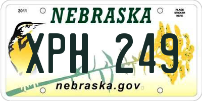 NE license plate XPH249