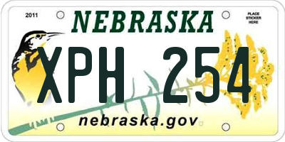 NE license plate XPH254