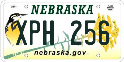 NE license plate XPH256