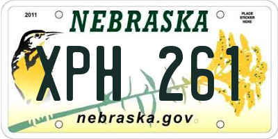 NE license plate XPH261
