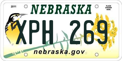 NE license plate XPH269