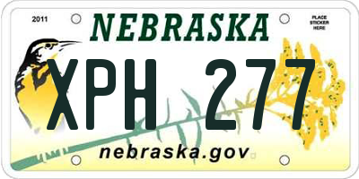 NE license plate XPH277