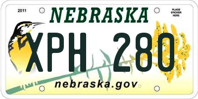 NE license plate XPH280