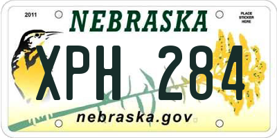 NE license plate XPH284