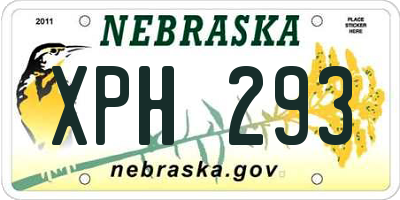 NE license plate XPH293