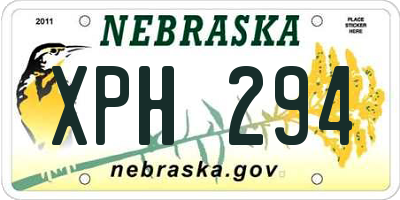 NE license plate XPH294