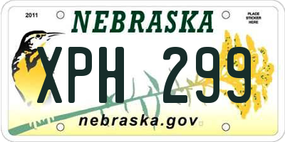 NE license plate XPH299