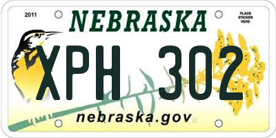 NE license plate XPH302