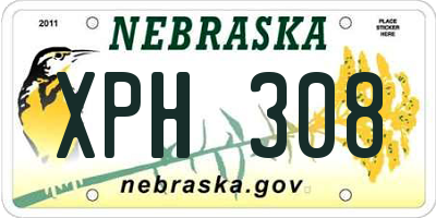 NE license plate XPH308