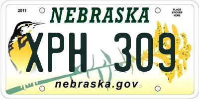 NE license plate XPH309